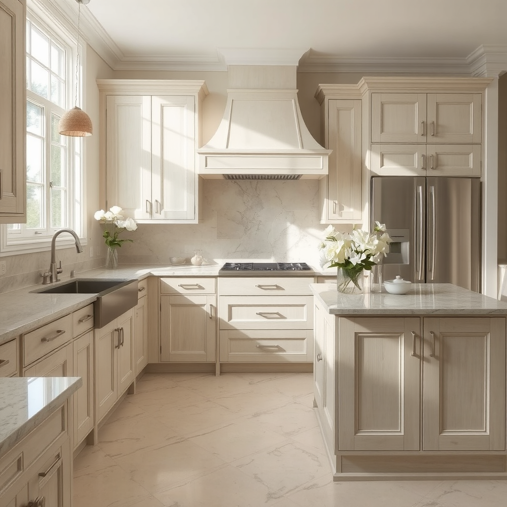 White shaker custom kitchen cabinets with granite countertops installed in Saint Cloud FL