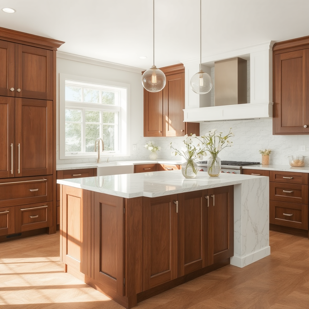 White shaker custom kitchen cabinets with granite countertops installed in Saint Cloud FL
